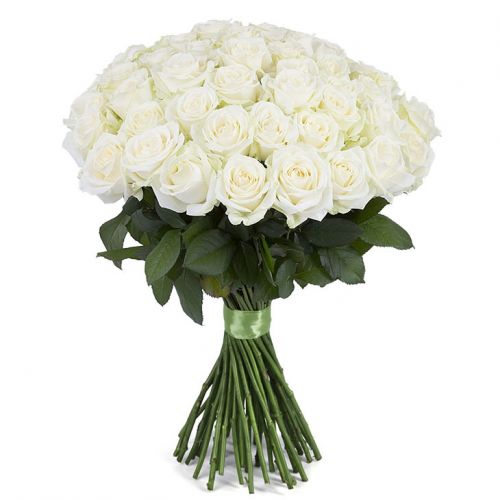 Букет из 51 белой розы - купить с доставкой по Орлу
